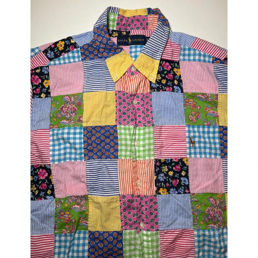 Polo Ralph Lauren Patchwork Button Down Shirt | XL